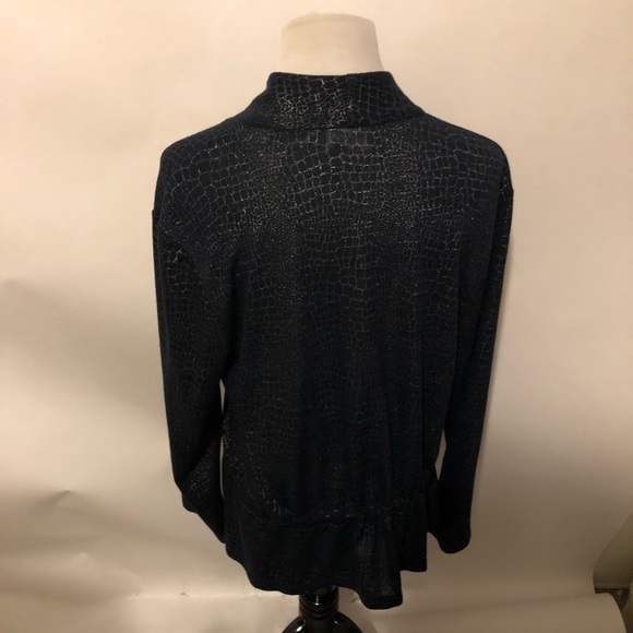 Chico’s blue open front cardigan size 2 - Picture 4 of 5